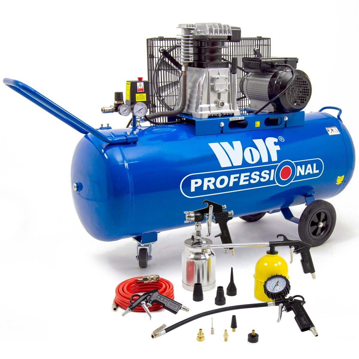 Wolf Dakota 150L Air Compressor & 13pc Air Tool Kit - Image 1