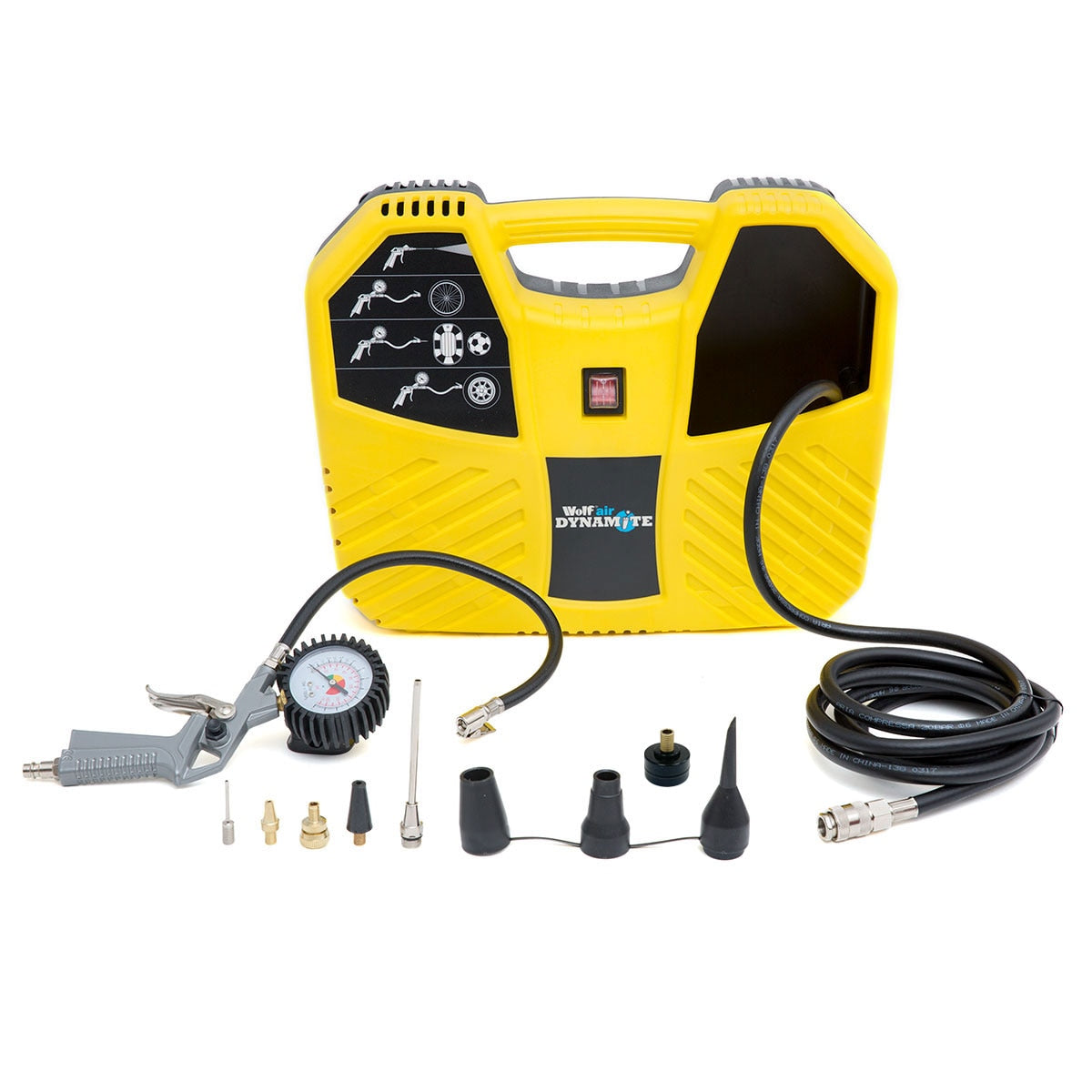 Wolf Air Dynamite Portable Air Compressor With 10pc Accessories - Image 1