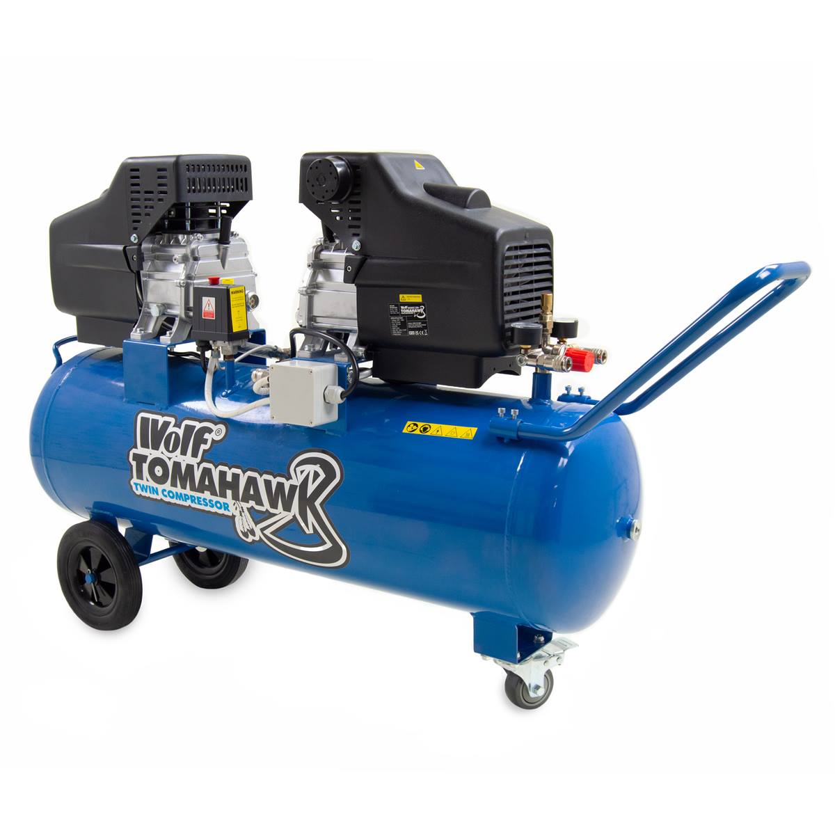 Wolf Tomahawk 100L Air Compressor 19.2 CFM 2 x 2.5HP - Image 1