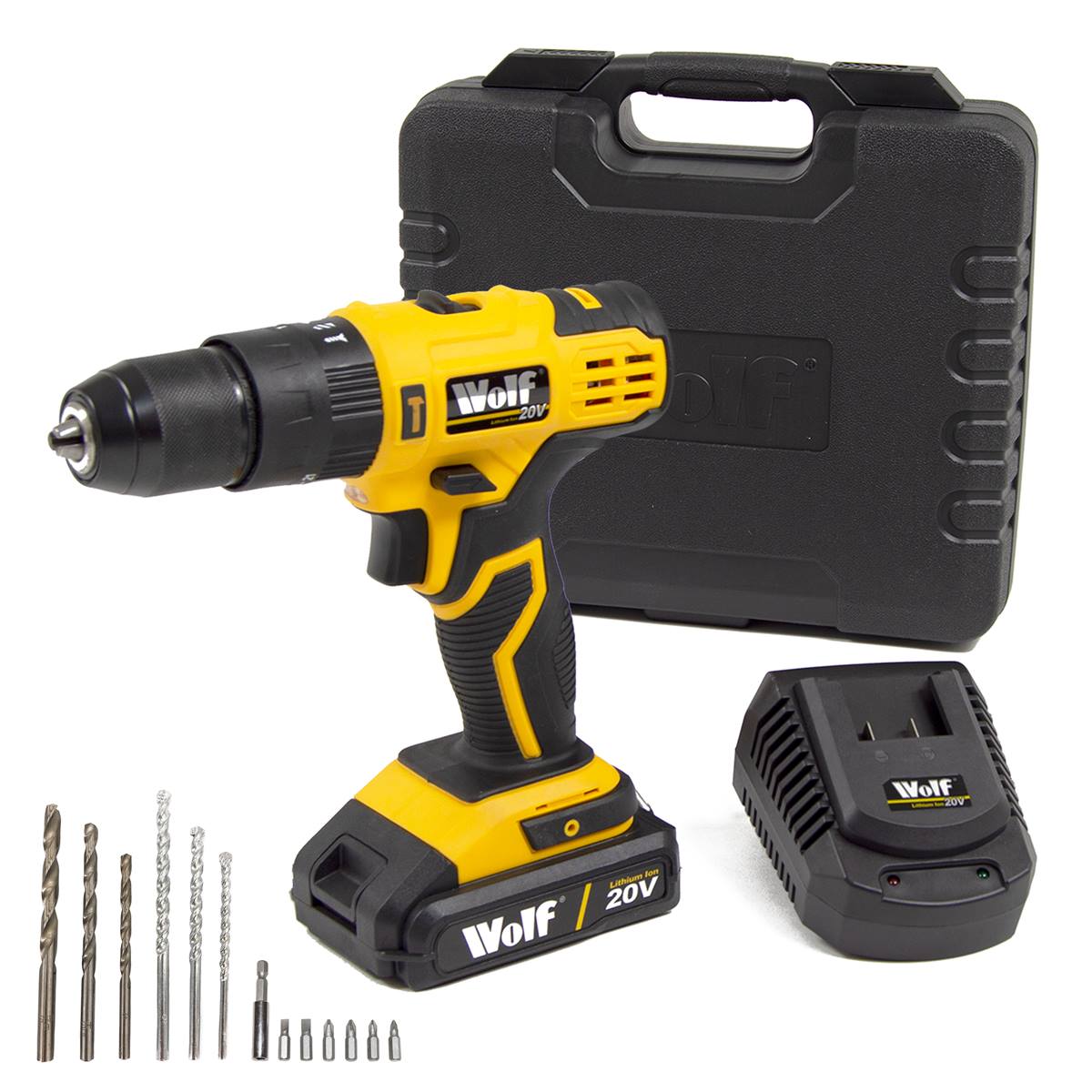 Wolf Cordless 20V Combi Impact Drill - Image 1