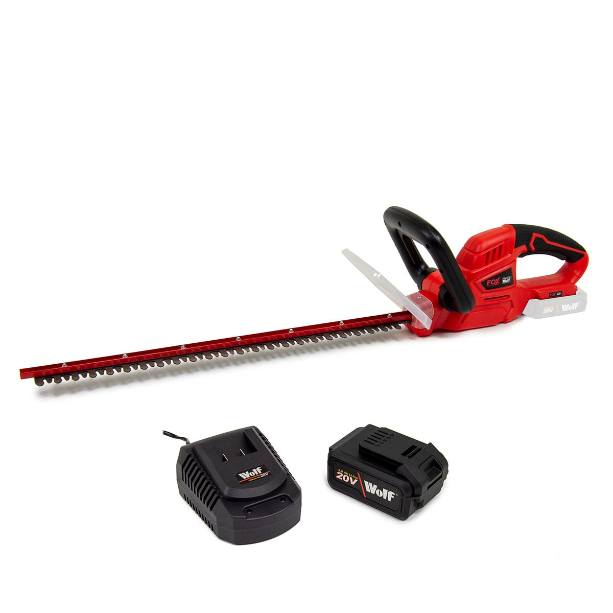 Fox Cordless 52cm Hedge Trimmer with 20V 4Ah Battery & Charger - Image 1