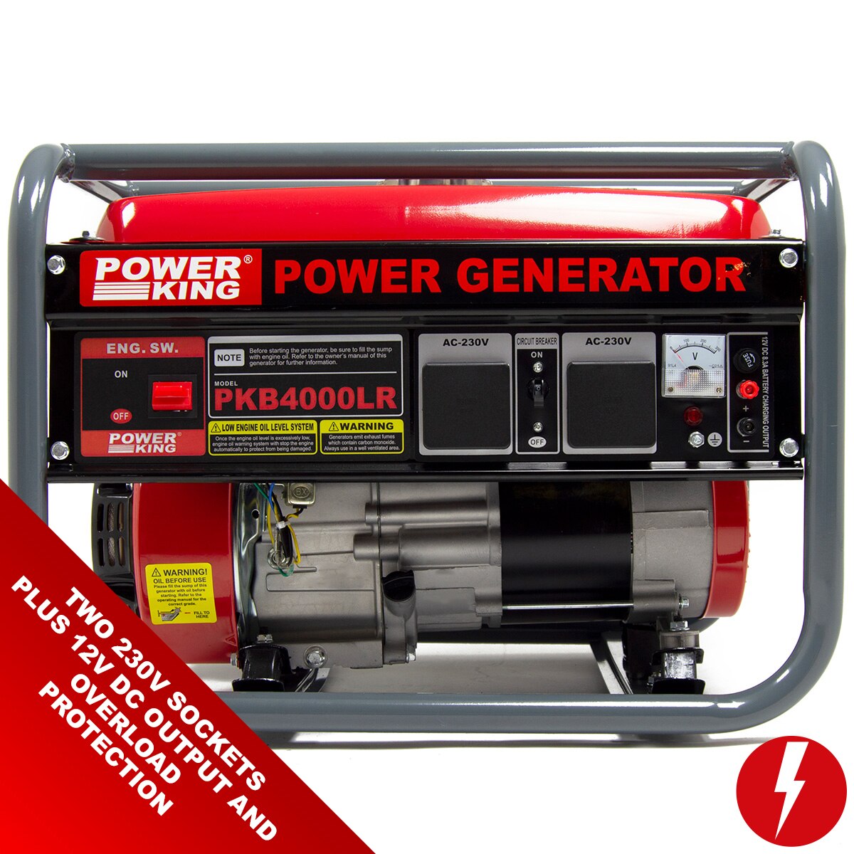 PowerKing Petrol Generator PKB4000LR 2800w 3.5KVA 7HP - Image 6