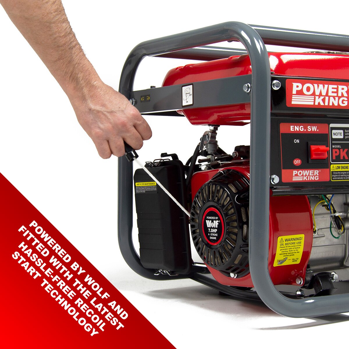 PowerKing Petrol Generator PKB4000LR 2800w 3.5KVA 7HP - Image 7