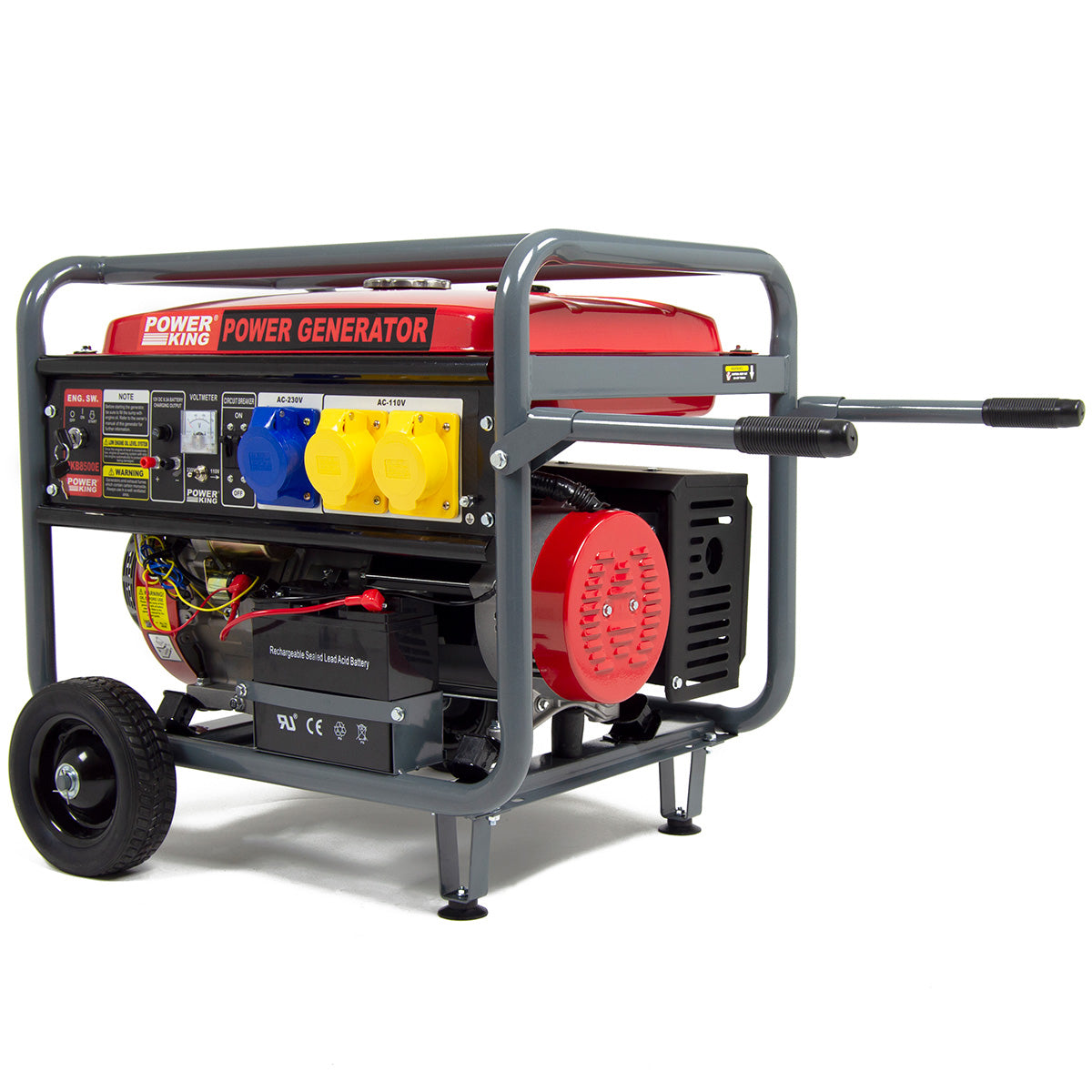 Ex Display PowerKing Dual Voltage Electric Start Petrol Generator PKB8500E 6500w 8.125kVA 15HP