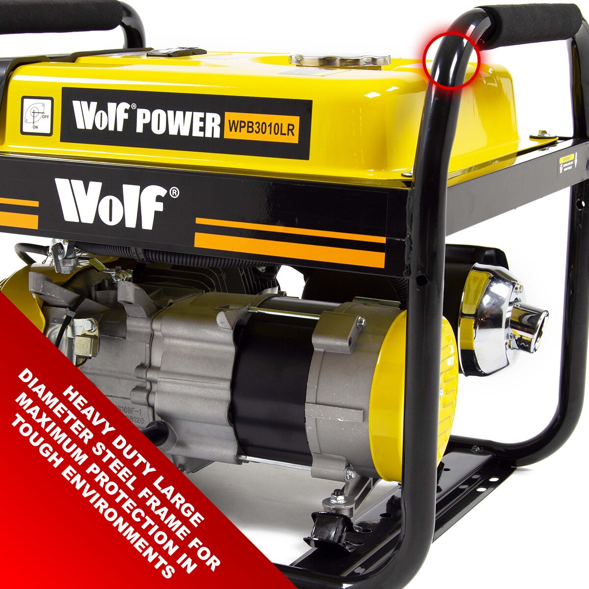 Wolf Petrol Generator WPB3010LR 2200w 2.75KVA 6.5HP - Image 8