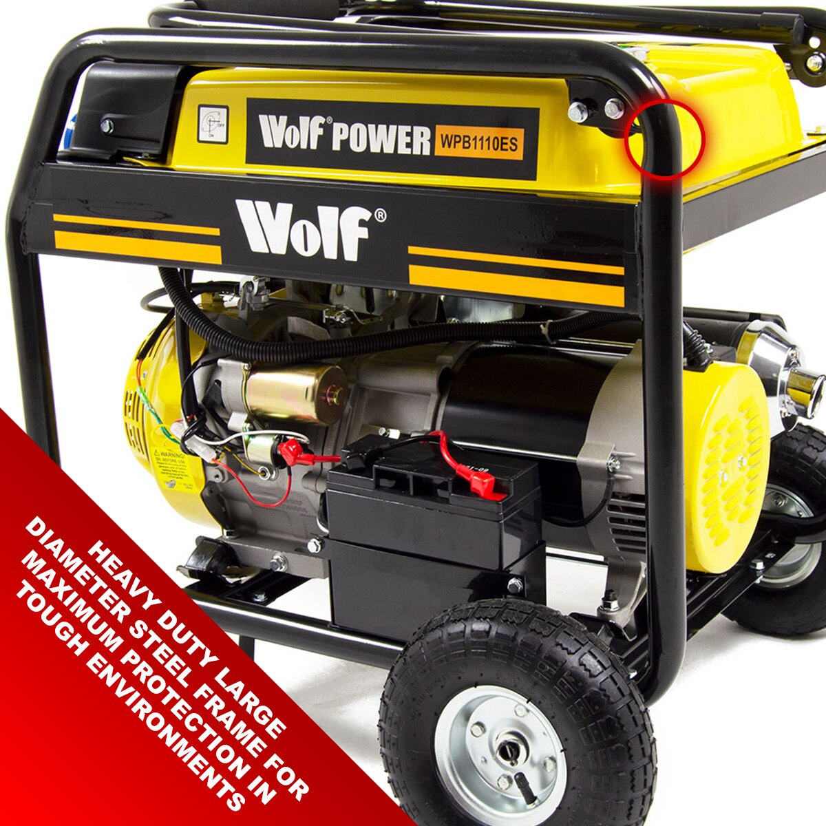 Wolf Petrol Generator WPB1110ES 8000w 10KVA 17HP Electric Start - Image 6