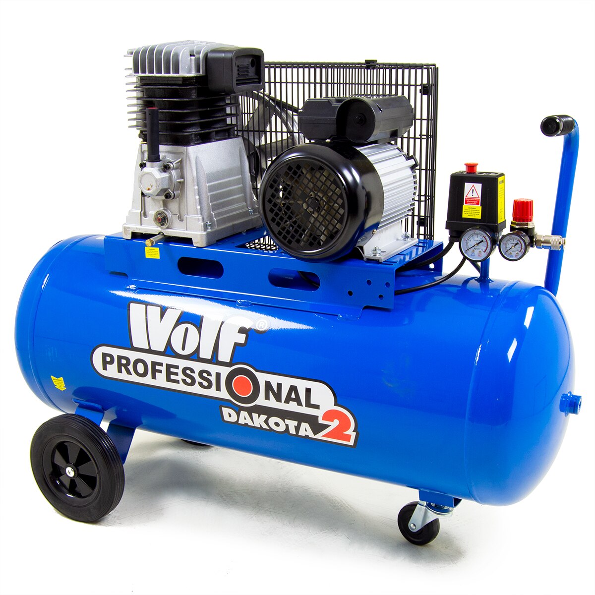 Wolf Professional Dakota 2-100 INDUSTRIAL 14.1CFM 3HP 150psi Portable Air Compressor 100L - Image 2