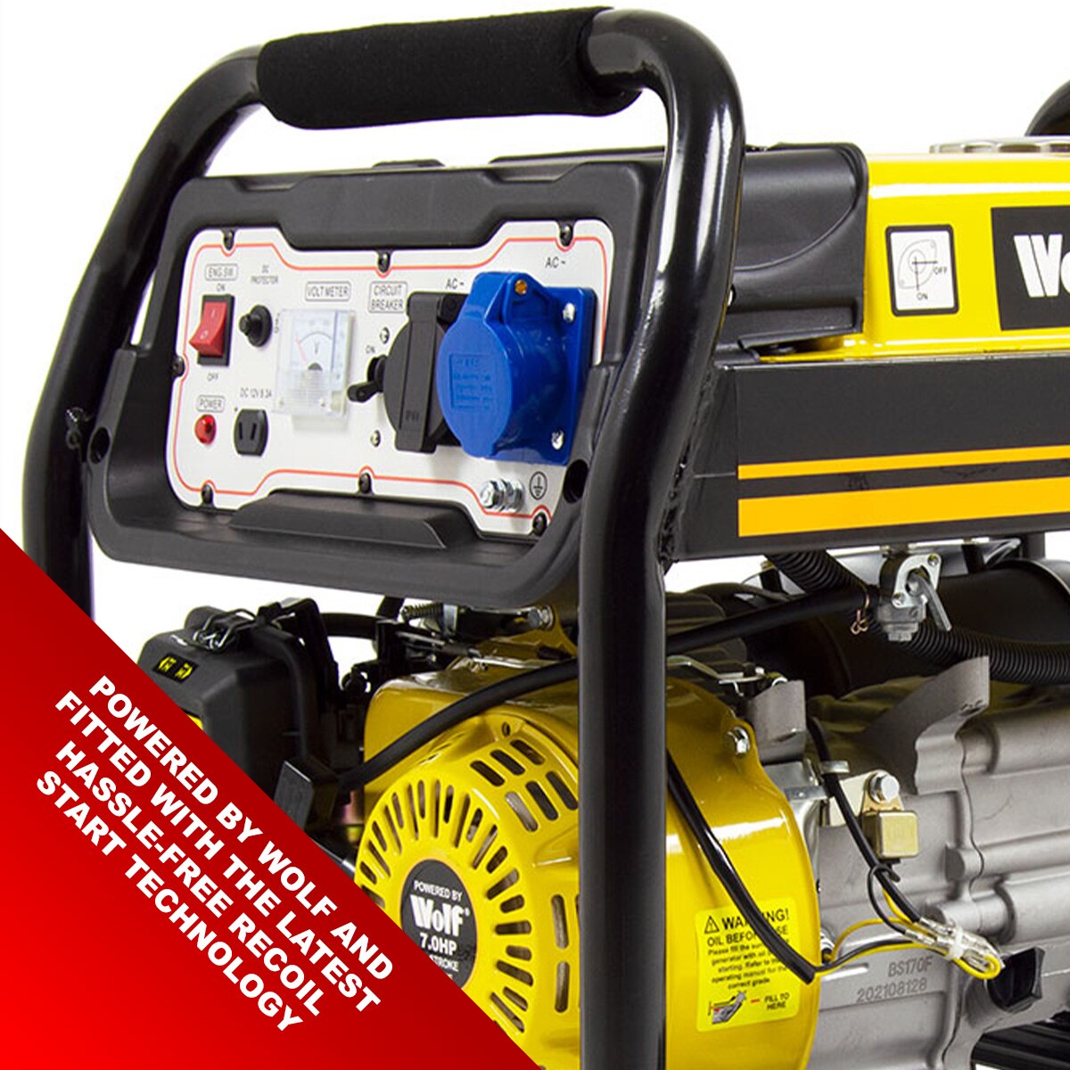 Ex Display Wolf Petrol Generator WPB4010LR 3000w 7HP 4 Stroke - Image 10