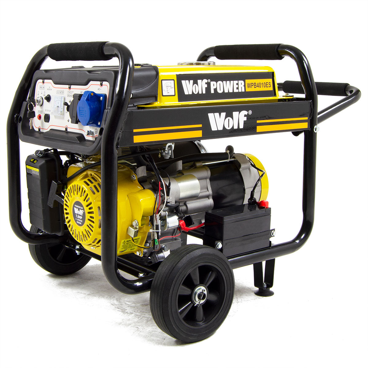 Wolf Petrol Generator WPB4010ES 3000w 3.75KVA 7HP with Wheels - Image 1