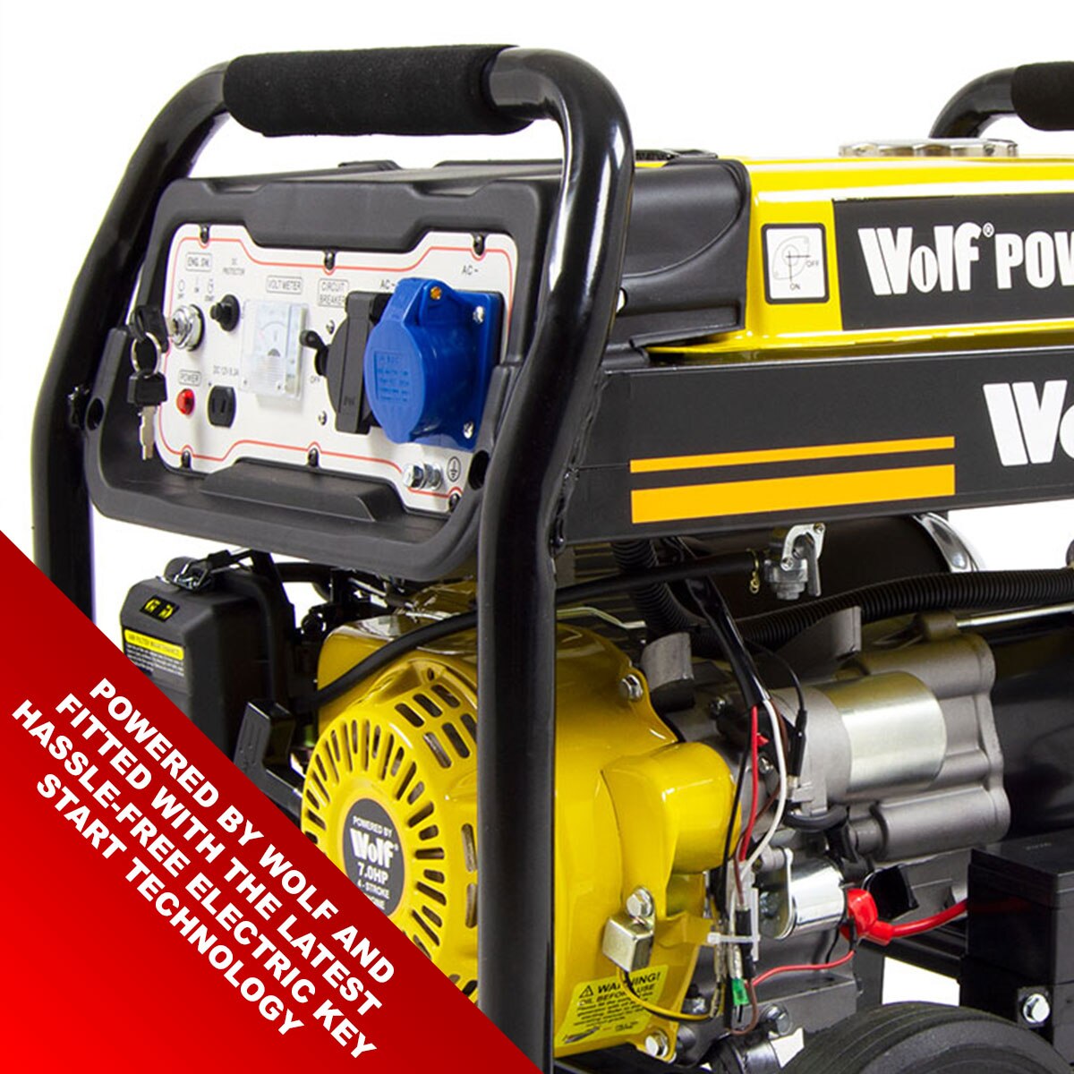 Wolf Petrol Generator WPB4010ES 3000w 3.75KVA 7HP with Wheels - Image 10