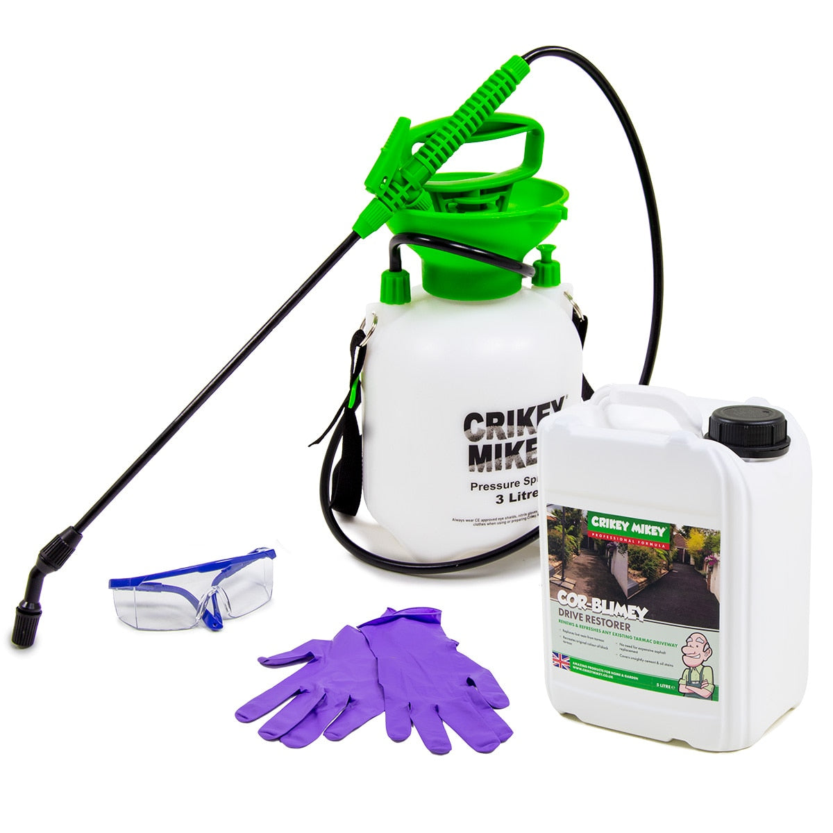 Crikey Mikey Cor-Blimey Tarmac Restorer Drive 5L Cleaning Kit - Image 1