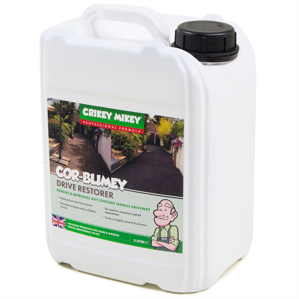 Crikey Mikey Cor-Blimey Tarmac Restorer Drive 5L Cleaning Kit - Image 2