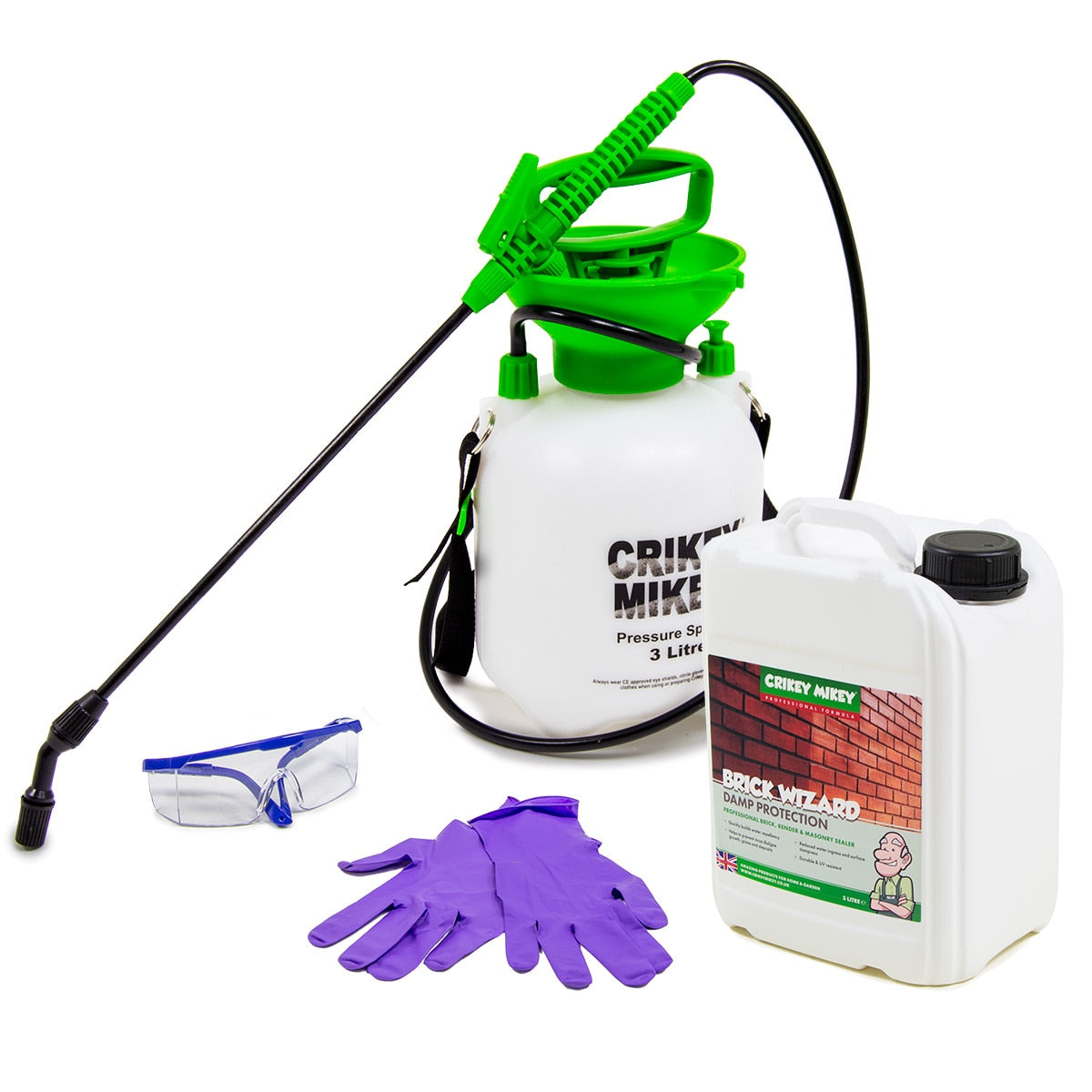 Crikey Mikey Brick Wizard Damp Protection 5L Cleaning Kit - Image 1