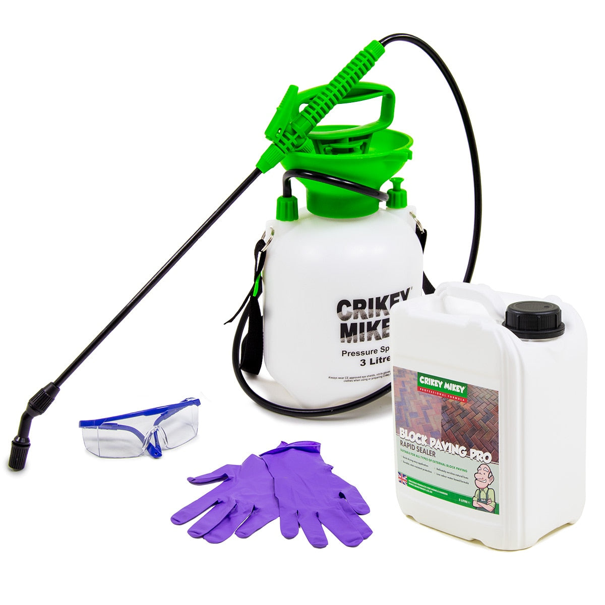 Crikey Mikey Block Paving Pro Rapid Sealer 5L Cleaning Kit - Image 1