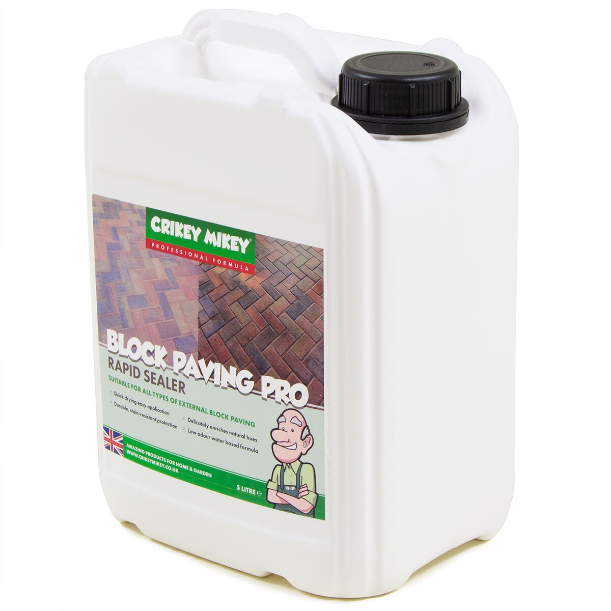 Crikey Mikey Block Paving Pro Rapid Sealer 5L Cleaning Kit - Image 2