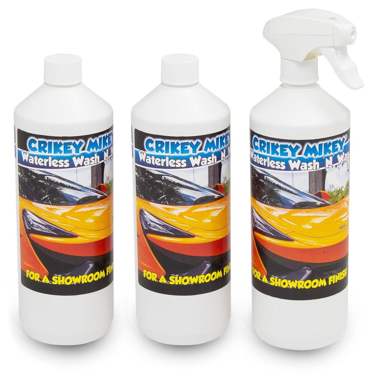 Crikey Mikey Ultra Waterless Wash 'n' Wax - 3x1 Litre Kit - Image 1