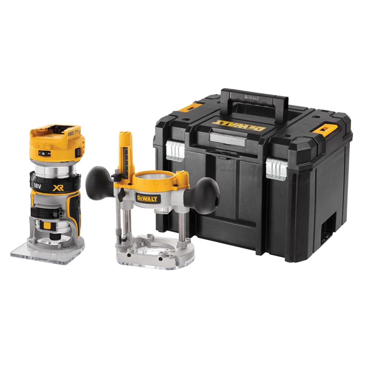 DeWALT DCW604NT XR 1/4in Twin Base Router 18V Bare Unit - DEWDCW604NT - Image 1