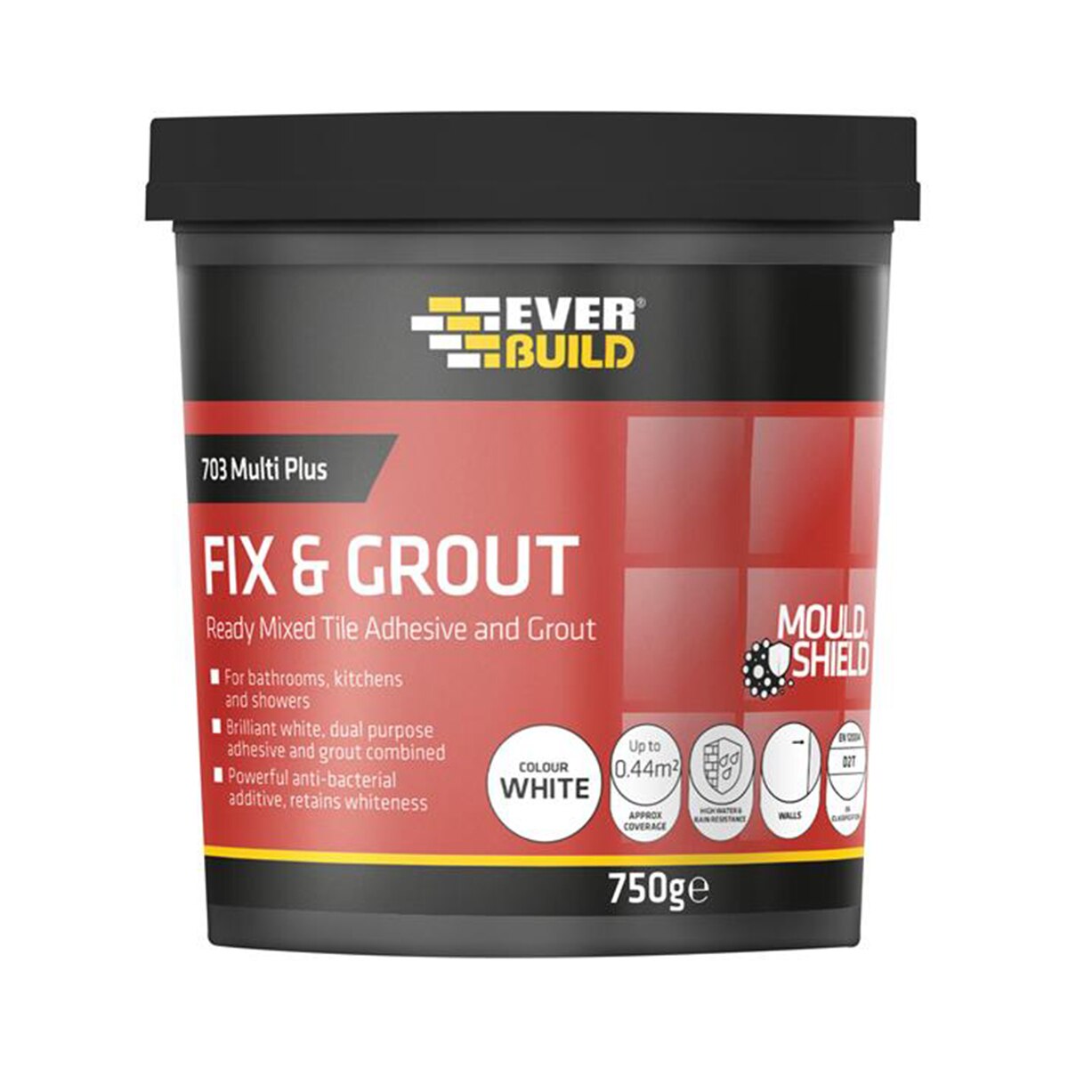 Everbuild 703 Fix & Grout Tile Adhesive 750g - EVBFIX005 - Image 1