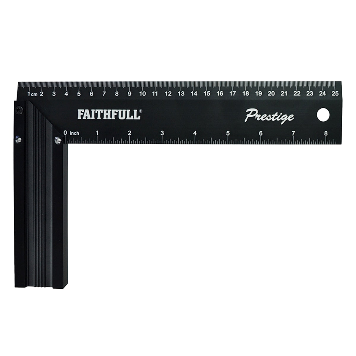 Faithfull Prestige Try Square Black Aluminium 250mm (10in) - FAICS10CNC - Image 1