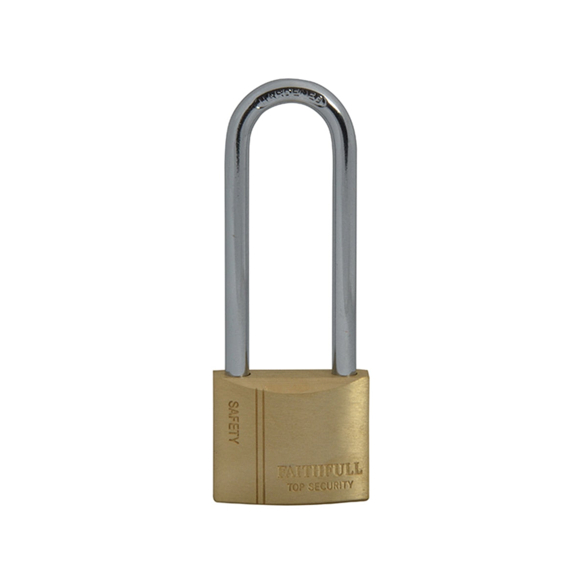 Faithfull Brass Padlock 40mm Long Shackle 3 Keys - FAIPLB40LS - Image 2