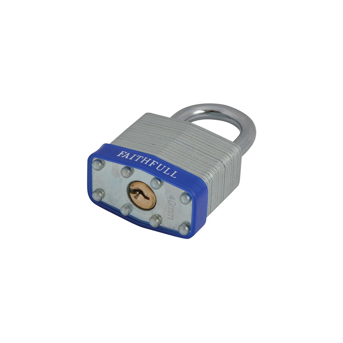 Faithfull Laminated Steel Padlock 40mm 3 Keys - FAIPLLAM40 - Image 2