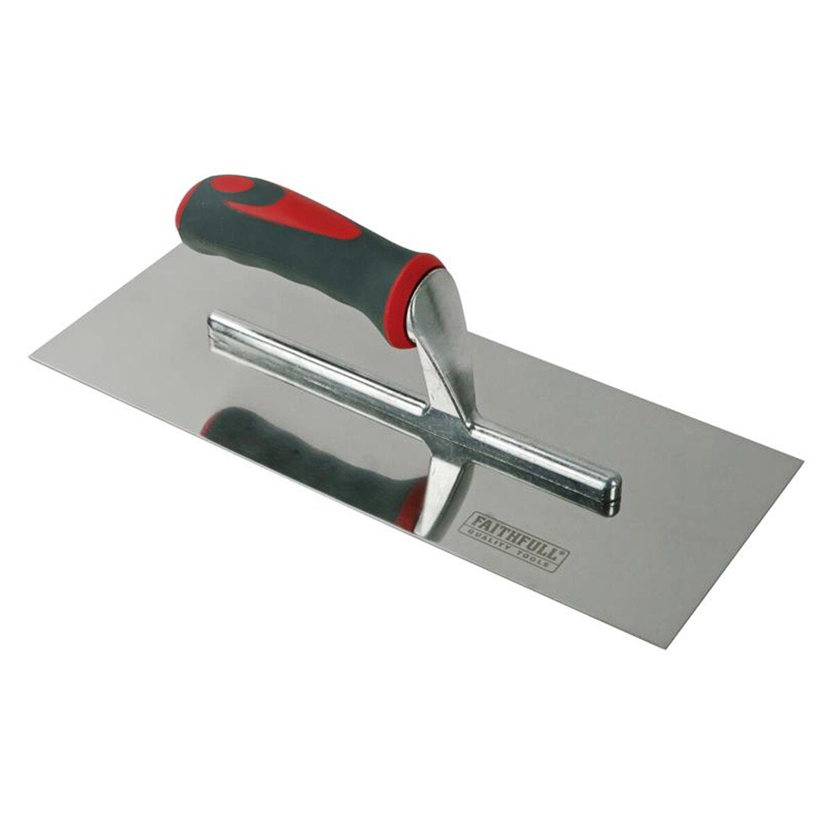 Faithfull Plasterer's Finishing Trowel Stainless Steel Soft Grip Handle 13 x 5in - FAISGTP13SS - Image 1