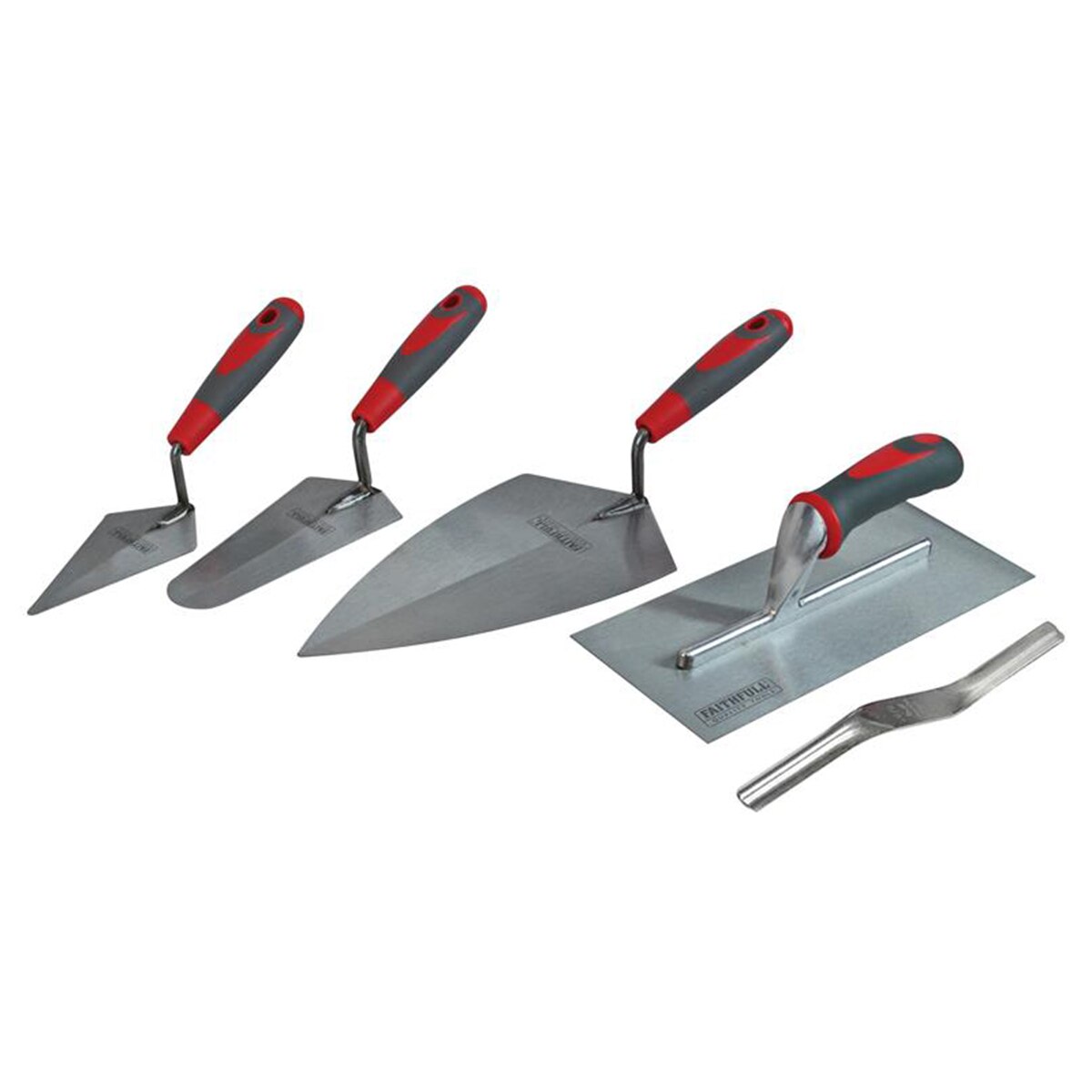 Faithfull Soft Grip Handle Trowel Pack 5 Piece - FAISGTSET5 - Image 1