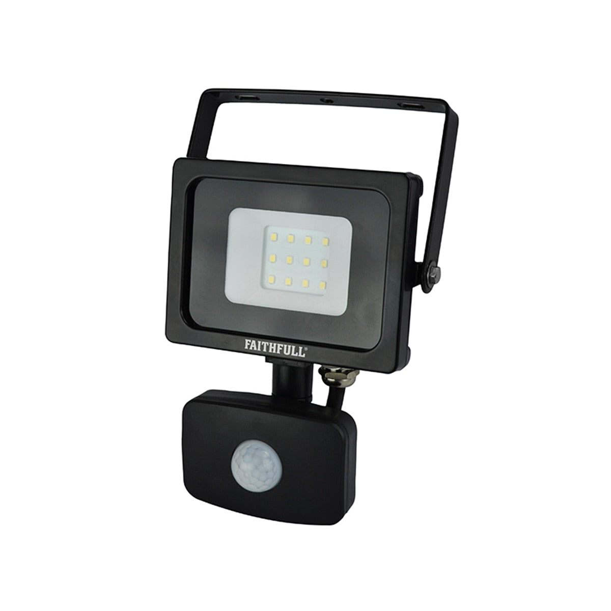 Faithfull SMD LED Security Light with PIR 10W 800 lumen 240V - FPPSLWM10S - Image 1