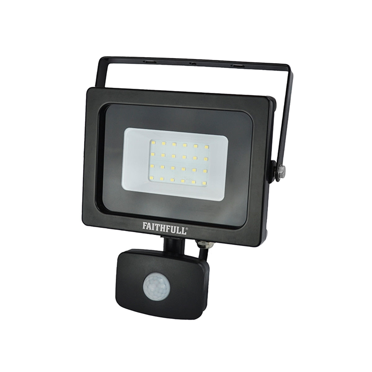 Faithfull SMD LED Security Light with PIR 20W 1600 lumen 240V - FPPSLWM20S - Image 1