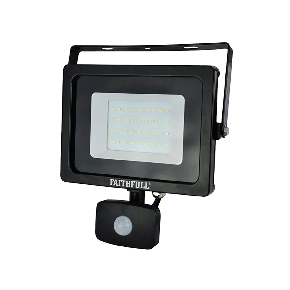 Faithfull SMD LED Security Light with PIR 30W 2400 lumen 240V - FPPSLWM30S - Image 1