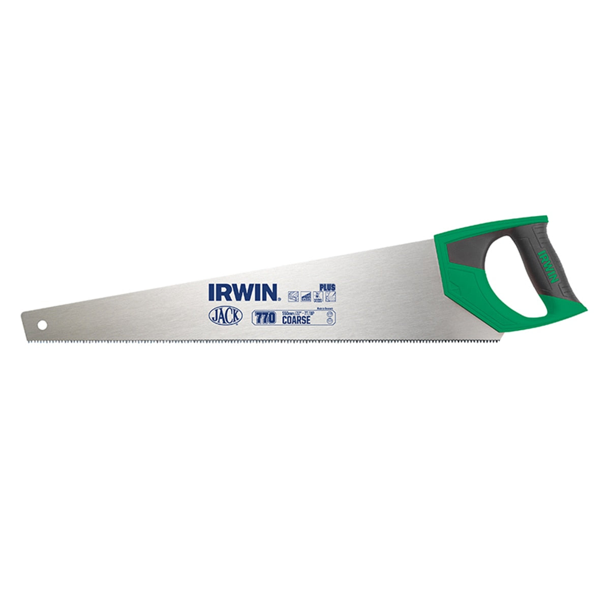 IRWIN 770UHP Coarse Hardpoint Handsaw Soft Grip 550mm (22in) 7 TPI - JAK770UHP550 - Image 1