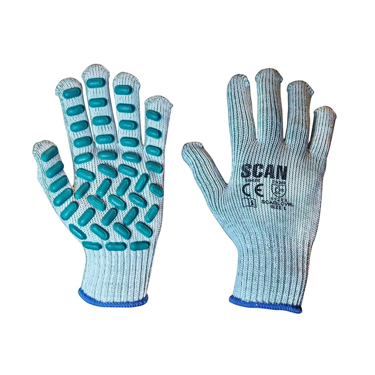 Scan Vibration Resistant Latex Foam Gloves - L (Size 9) - SCAGLOVRL - Image 1