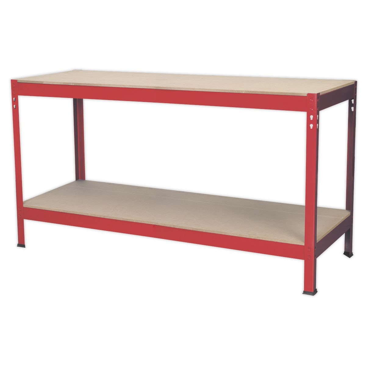 Sealey Workbench 1.53m Steel Wooden Top - Image 1