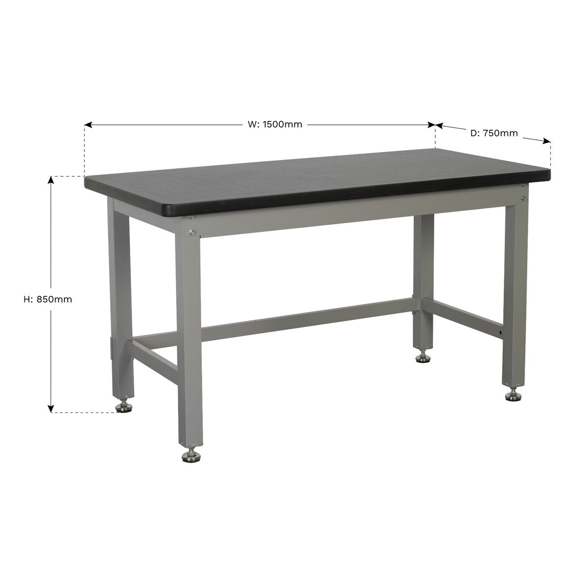 Sealey Workbench Steel Industrial 1.5m - Image 2