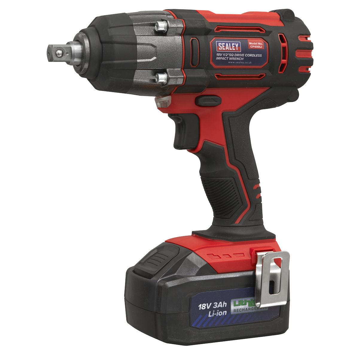 Sealey Cordless Impact Wrench 18V 3Ah Lithium-ion 1/2"Sq Drive - Image 1