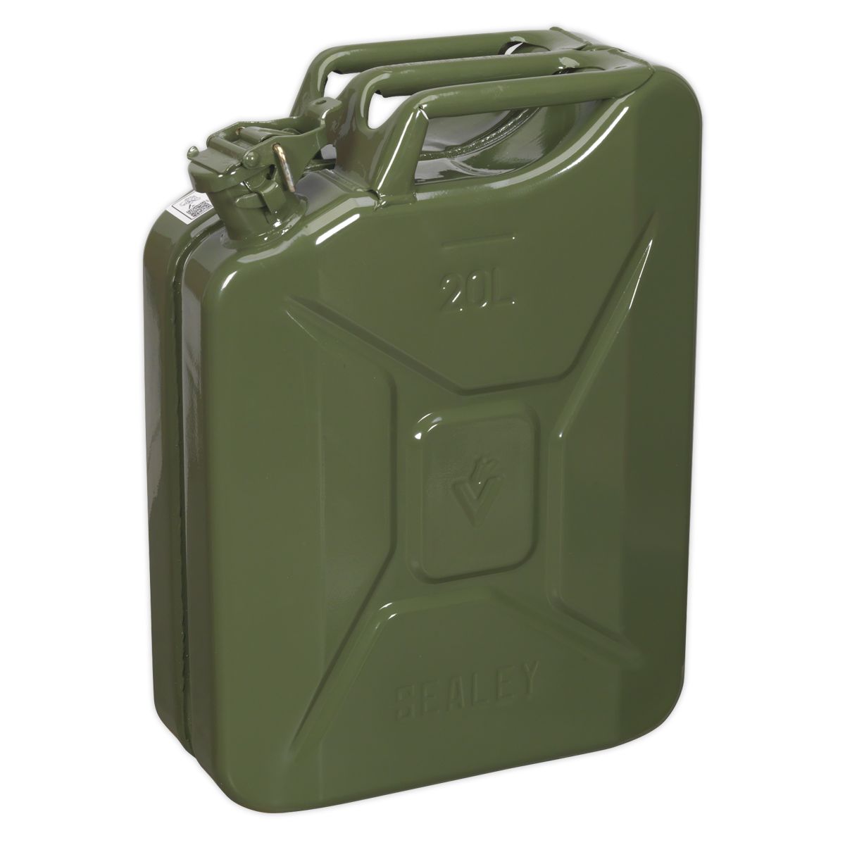 Sealey Metal Jerry Can 20L Green - Image 1