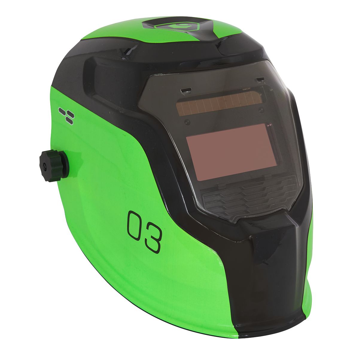 Sealey Auto Darkening Welding Helmet Shade 9-13 Green - Image 2