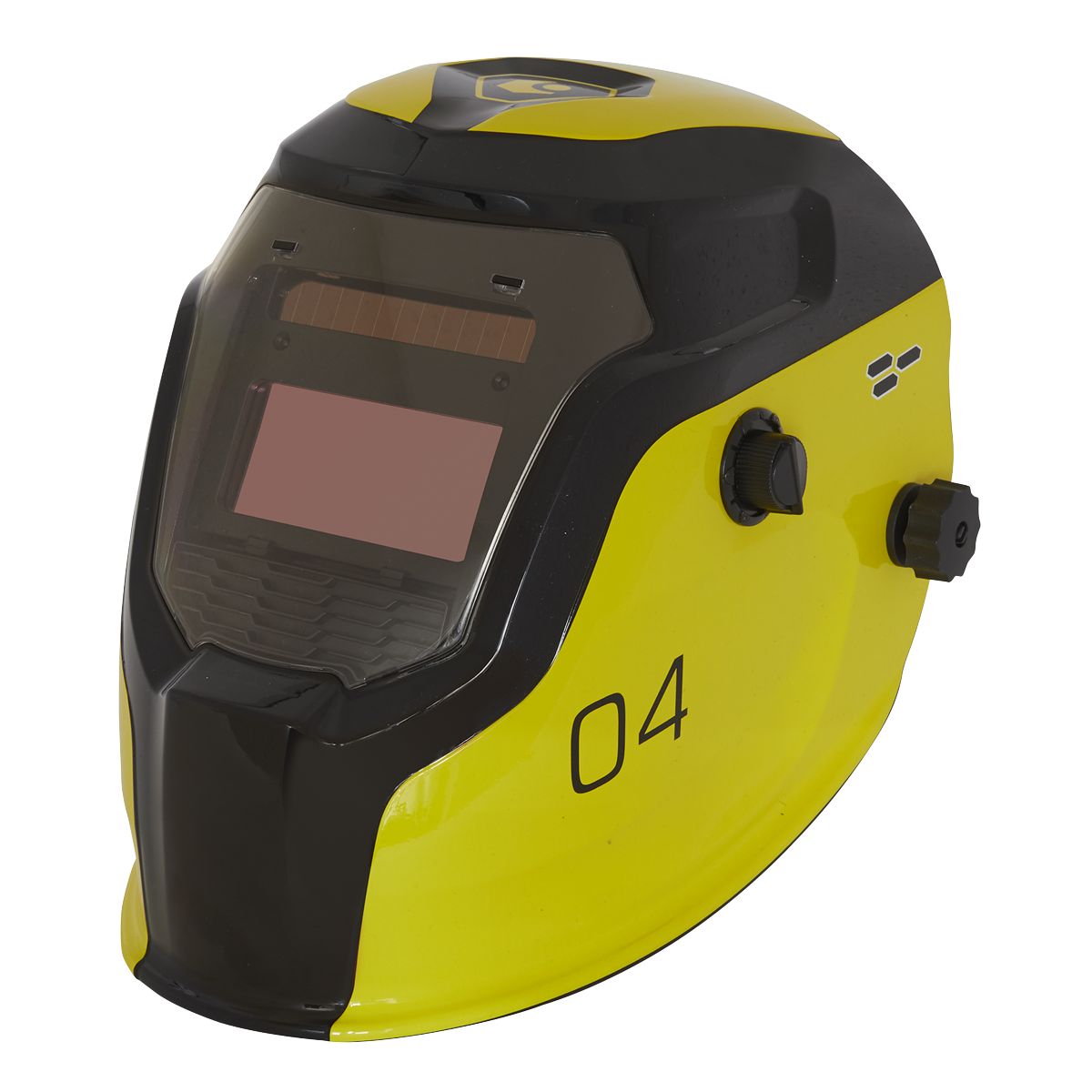 Sealey Auto Darkening Welding Helmet Shade 9-13 Yellow - Image 1