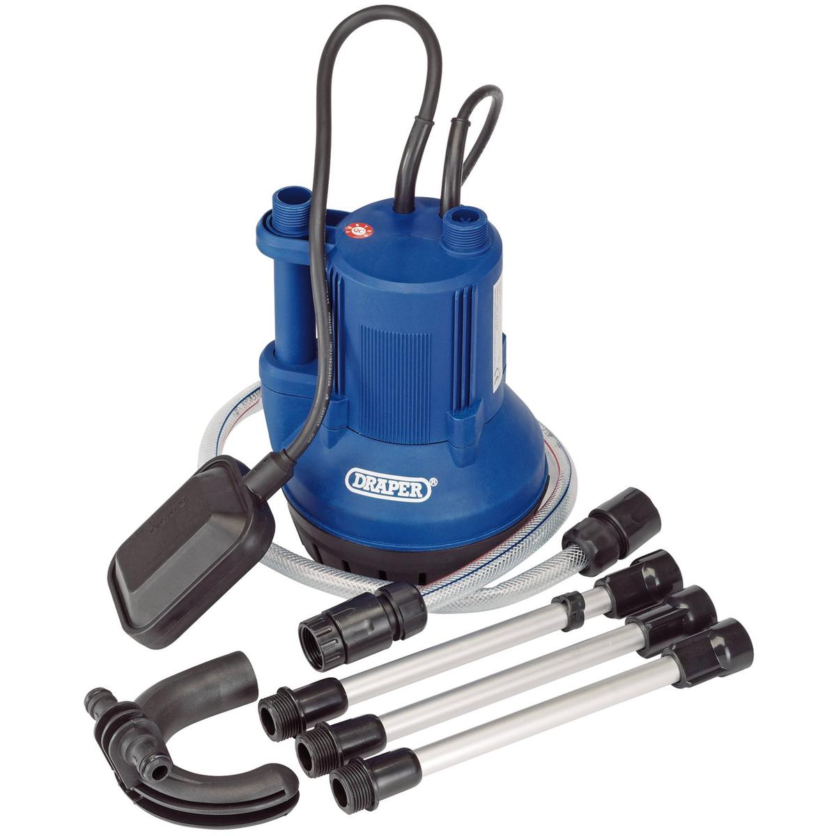 Draper Submersible Clean Water Butt Pump with Float Switch, 40L/min, 350W - Image 2