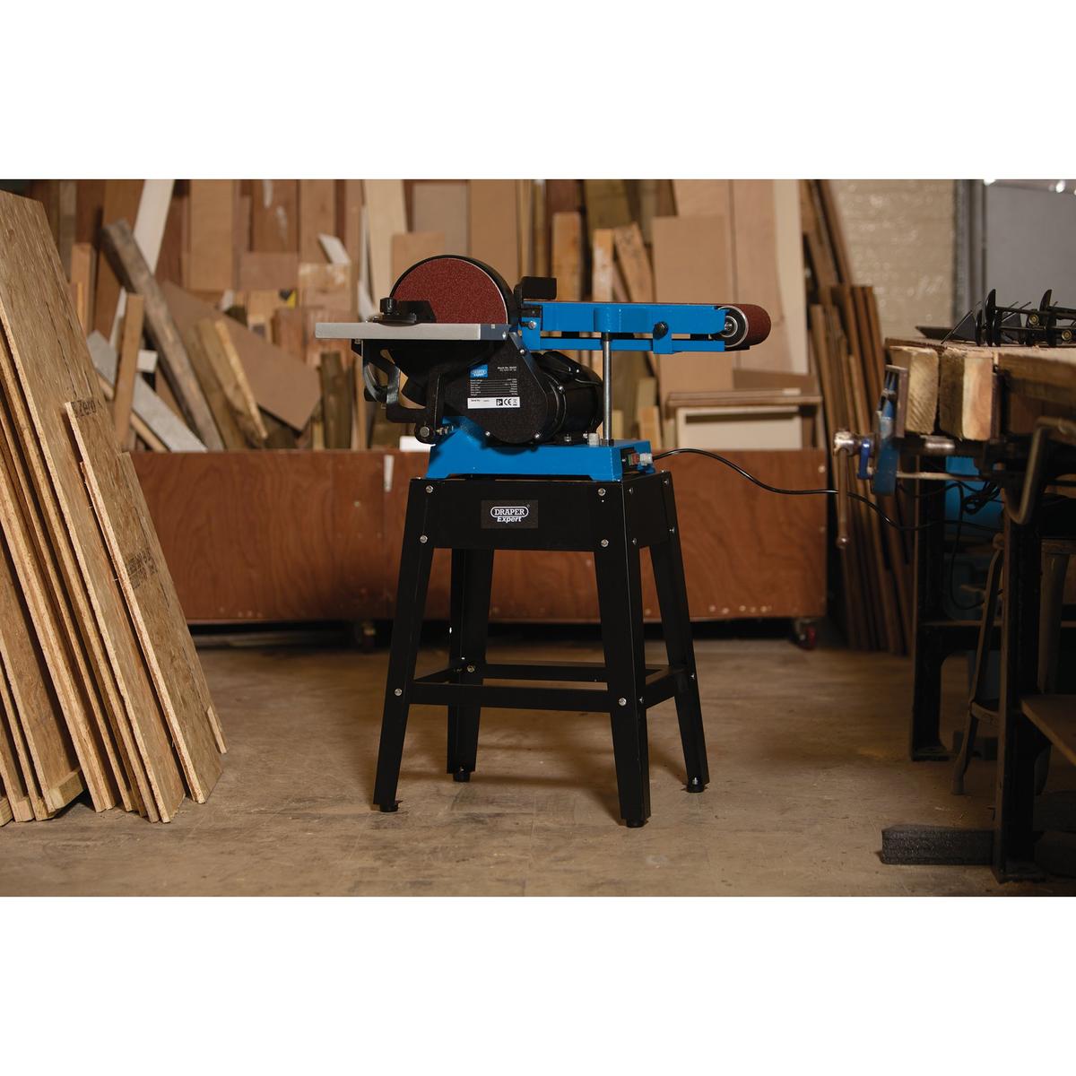 Draper 230V Belt and Disc Sander with Tool Stand, 150mm, 750W - Image 4