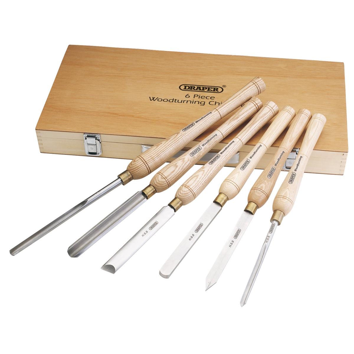 Draper HSS Woodturning Chisel Set (6 Piece) - Image 1