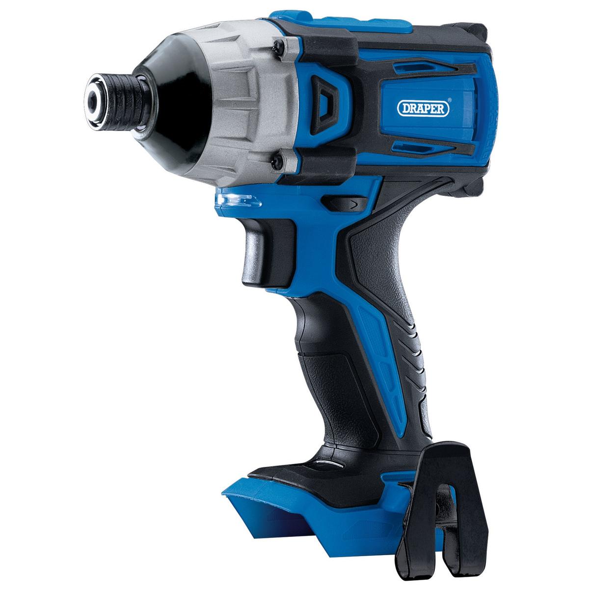 Draper D20 20V Brushless Impact Driver, 1/4" Hex., 180Nm - Bare Unit - Image 1