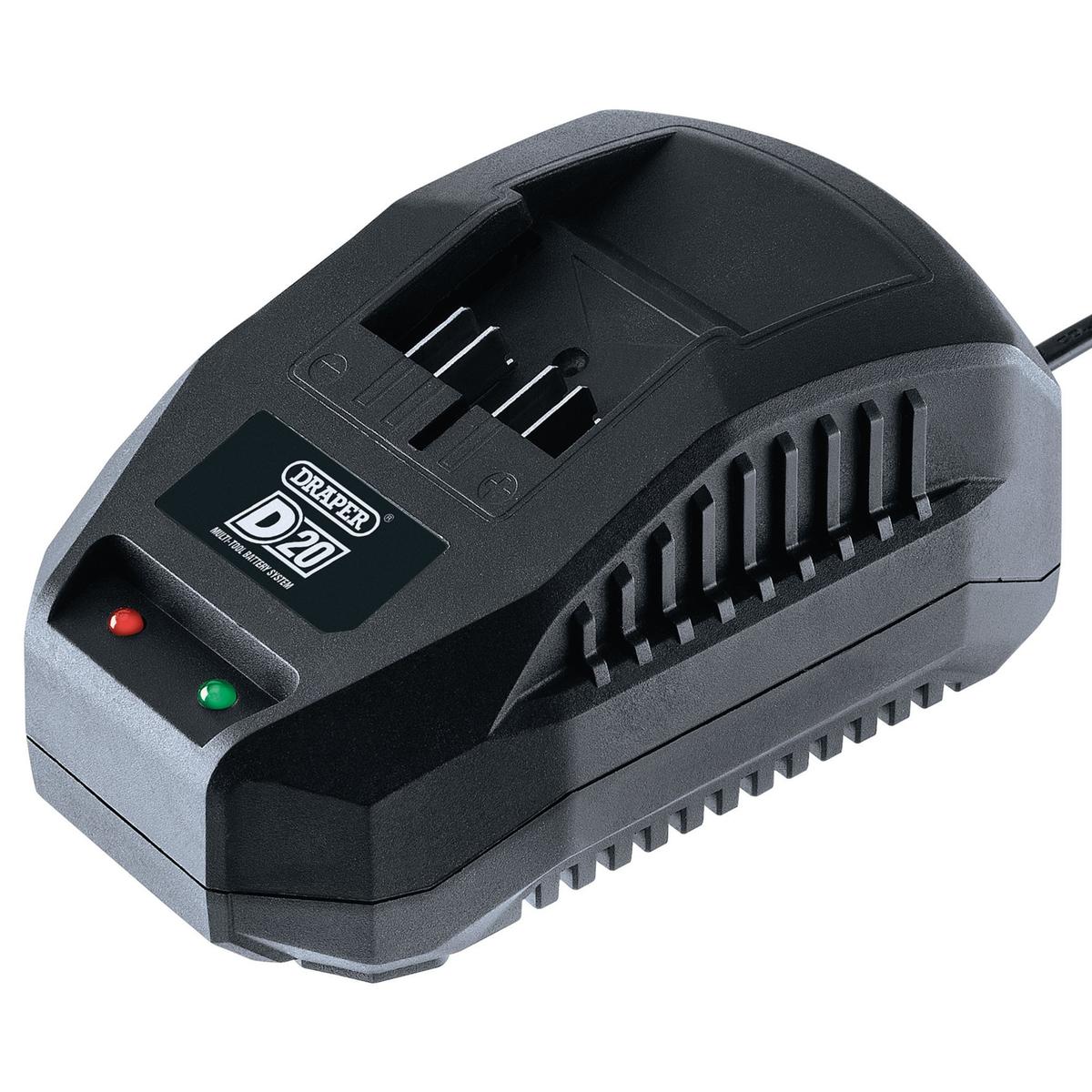 Draper D20 20V Li-ion Battery Charger, 2.4A - Image 1