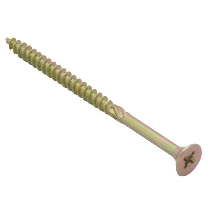 Forgefix Spectre PZ Compatible Wood Screw CSK ZYP 5.0 x 80mm Box 100 - FORSPE580Y - Image 1