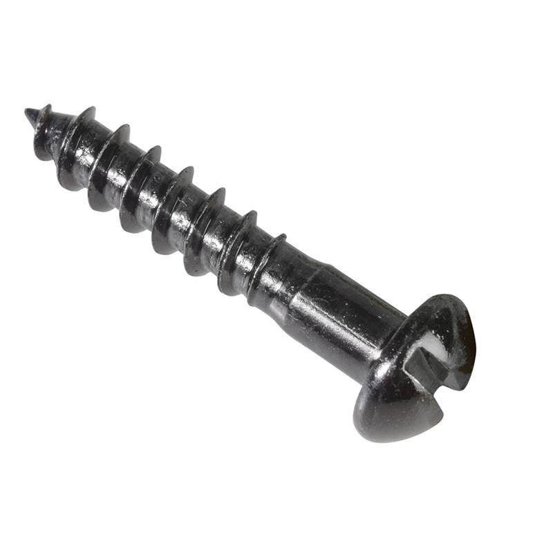 Forgefix Wood Screw Slotted Round Head ST Black Japanned 1in x 10 Forge Pack 15 - FORFPR110J - Image 2