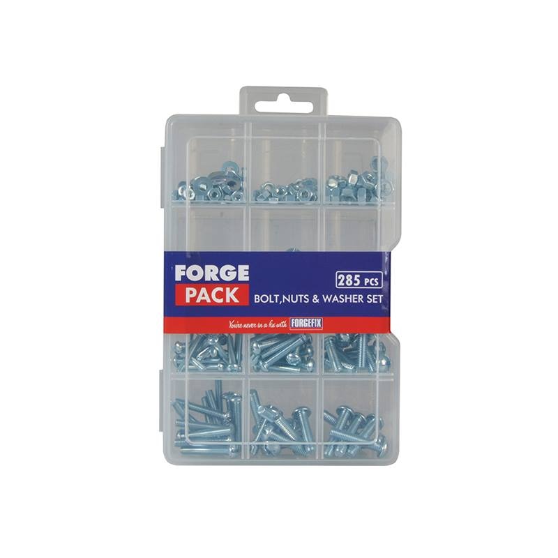 Forgefix Hexagon Bolt Nut & Washer Kit ForgePack 285 Piece - FORFPNWSET - Image 1