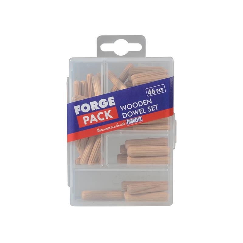 Forgefix Wooden Dowel Kit Forge Pack, 46 Piece - FORFPDOWSET - Image 1