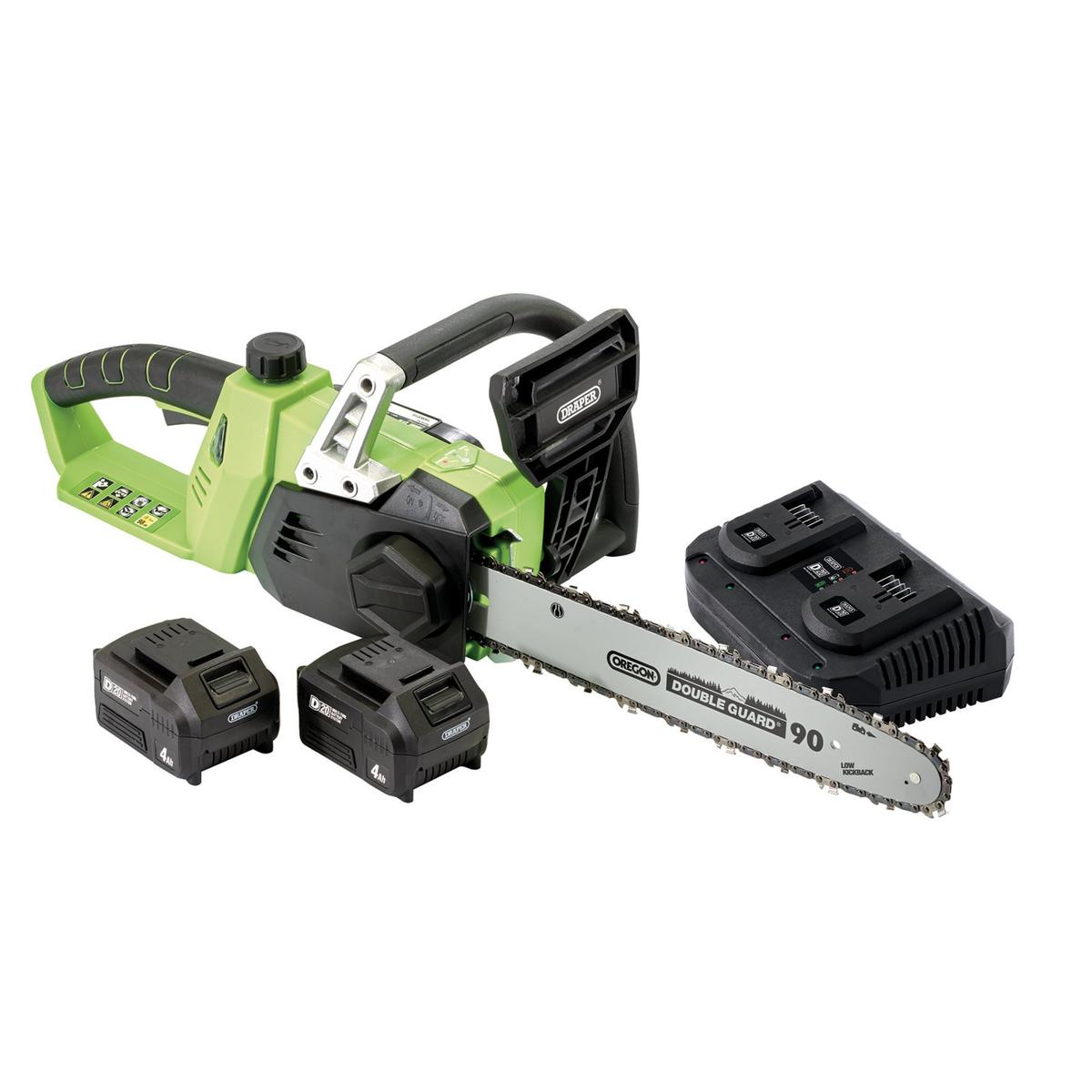 Draper D20 40V Chainsaw + 2 x Batteries & 1 x Charger - Image 1