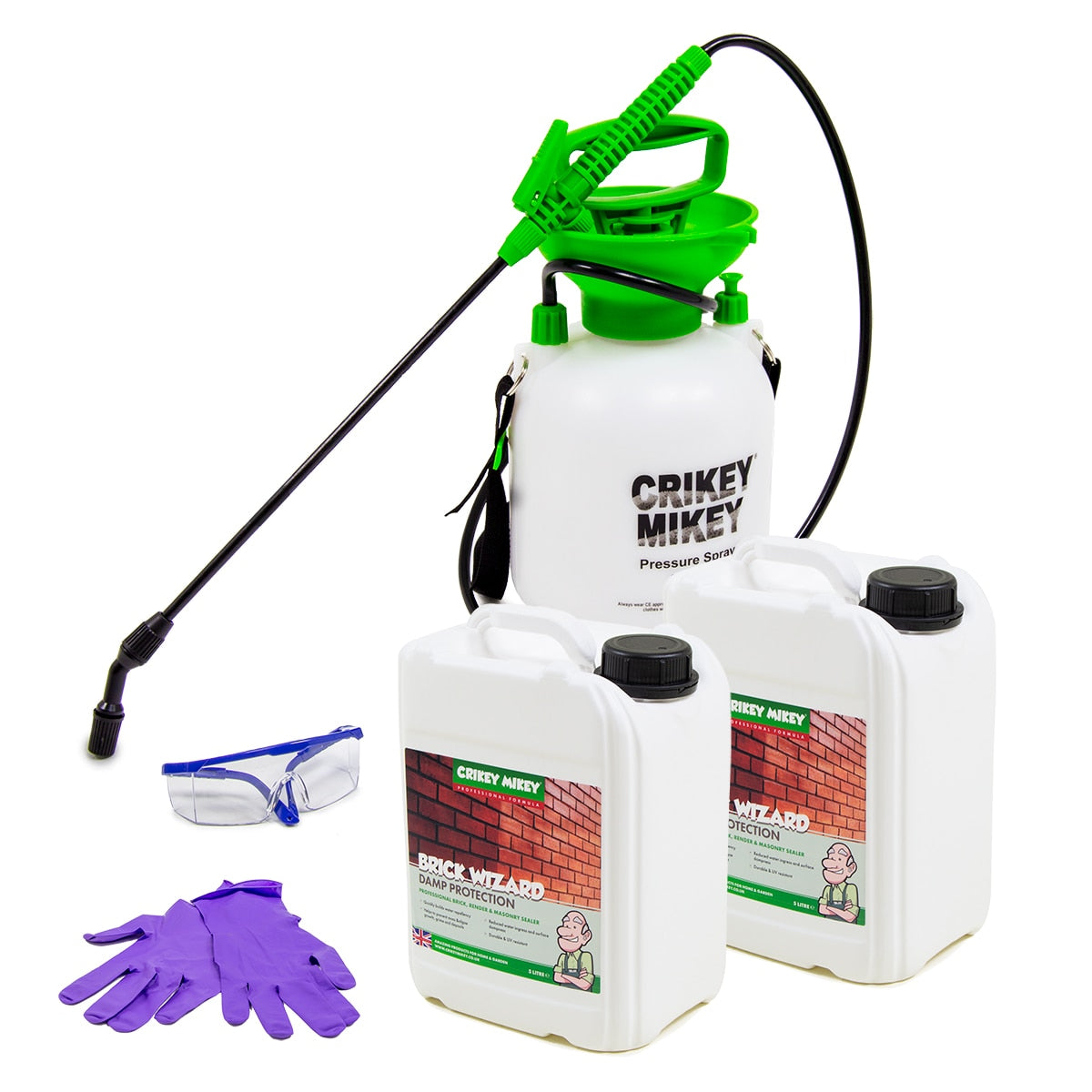 Crikey Mikey Brick Wizard Damp Protection 10L Cleaning Kit - Image 1