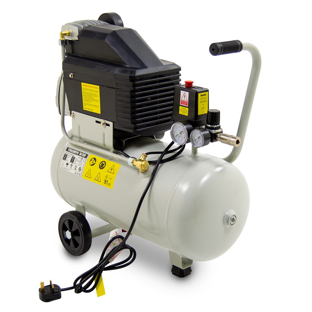 Triumph 10/25P Portable Commercial Air Compressor 25L 8.5CFM 2HP - Image 2